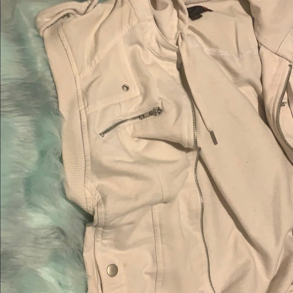 G by Guess Men’s off white vested hoodie - Picture 3 of 5
